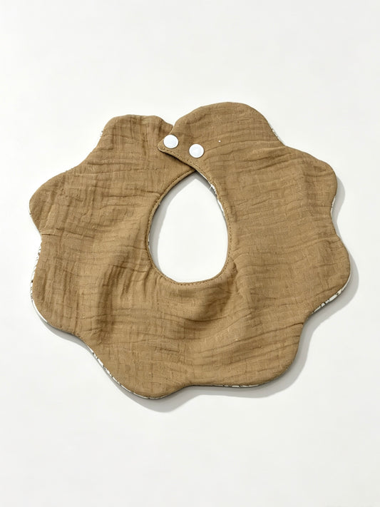 Kids Cotton Waterproof Stain-Resistant Hibiscus Print Bib