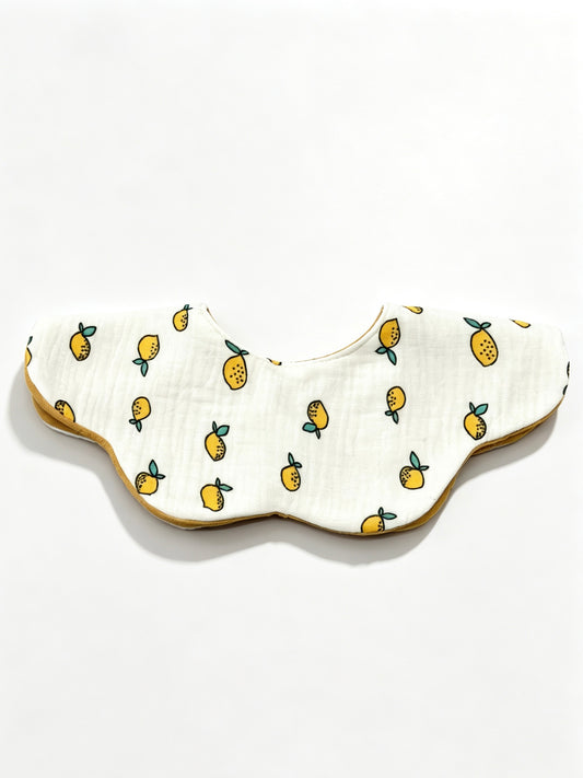 Kids Cotton Waterproof Stain-Resistant Lemon Print Bib