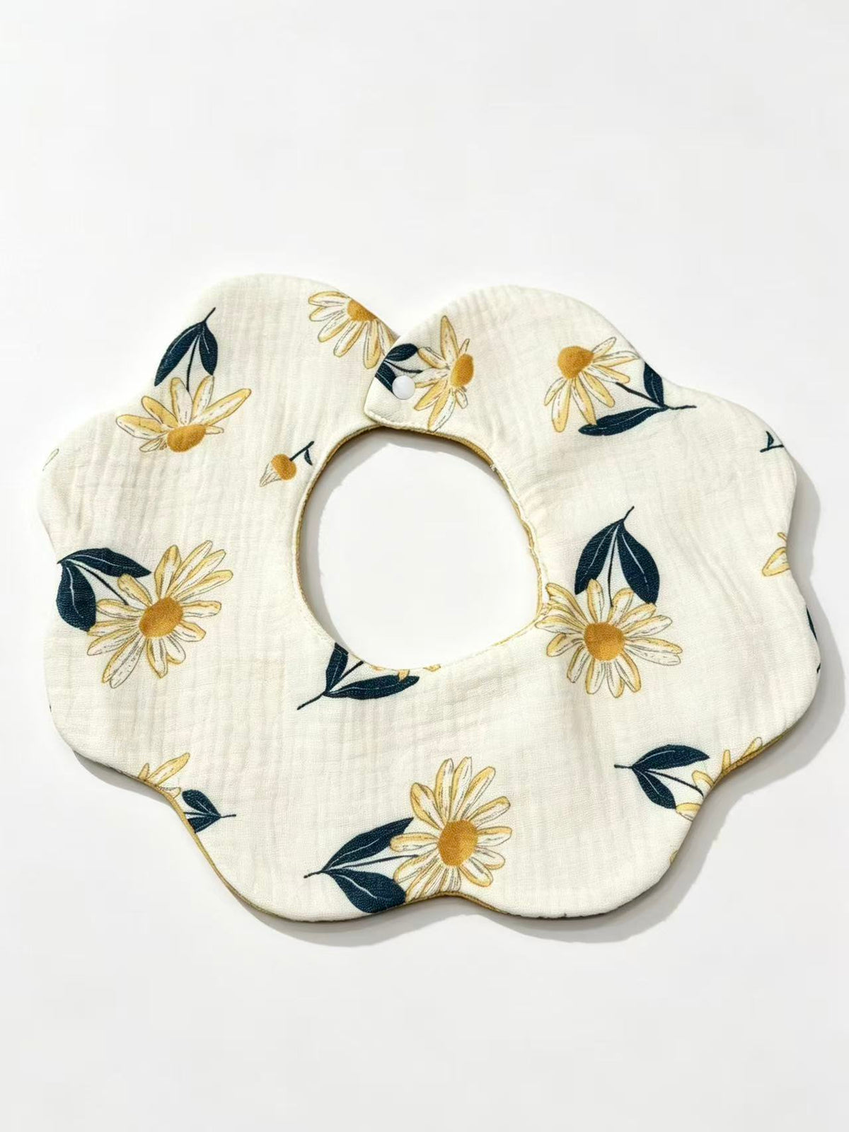 Kids Waterproof Daisy Print Bib Apron for Mealtime Clothing Protection