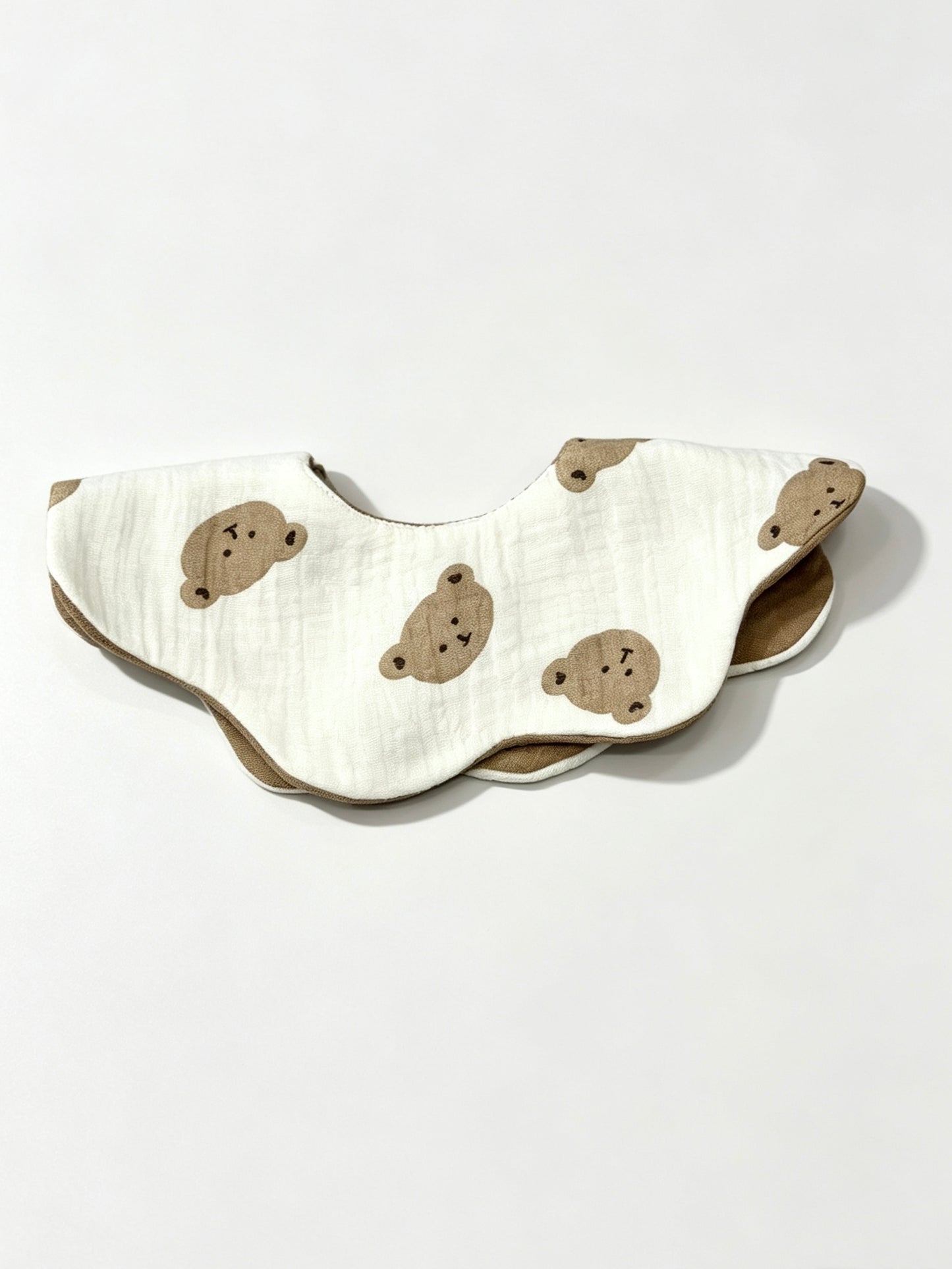 Kids Cotton Waterproof Stain-Resistant Bear Print Bib