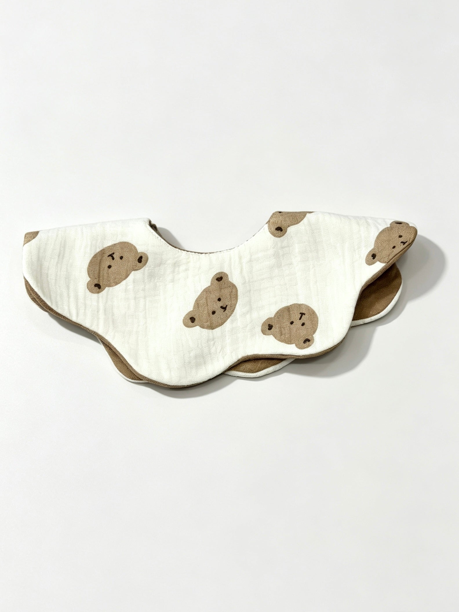 Kids Cotton Waterproof Stain-Resistant Bear Print Bib