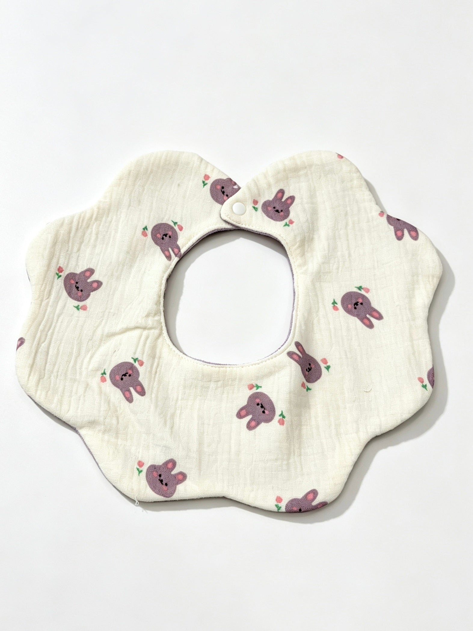 Kids Cotton Waterproof Stain-Resistant Bunny Print Bib