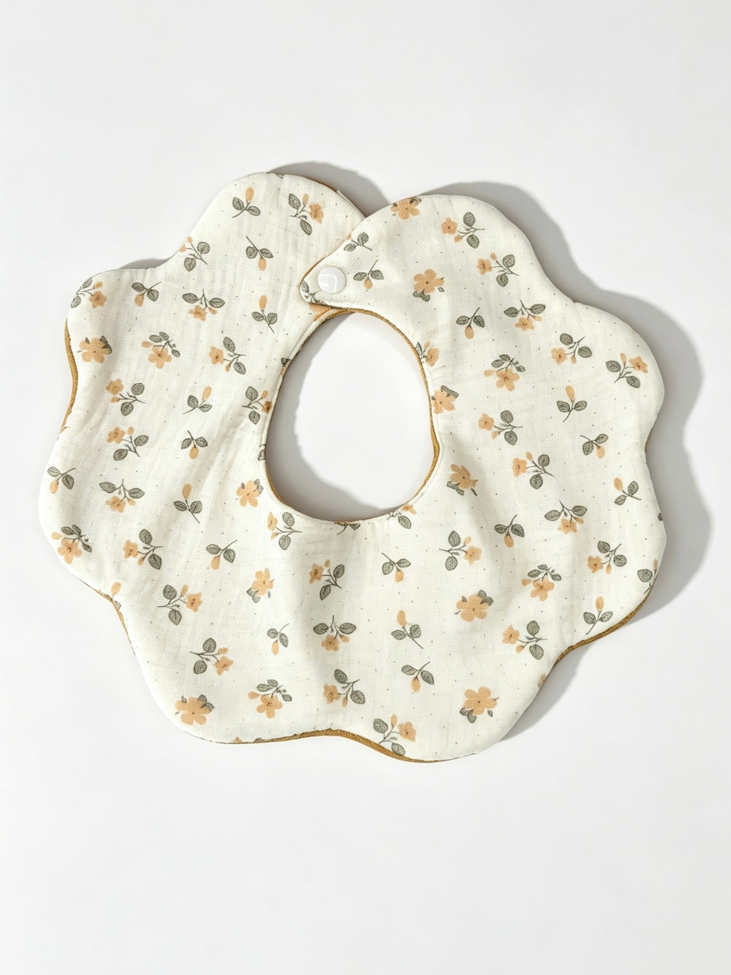 Kids Cotton Waterproof Stain-Resistant Camellia Print Bib