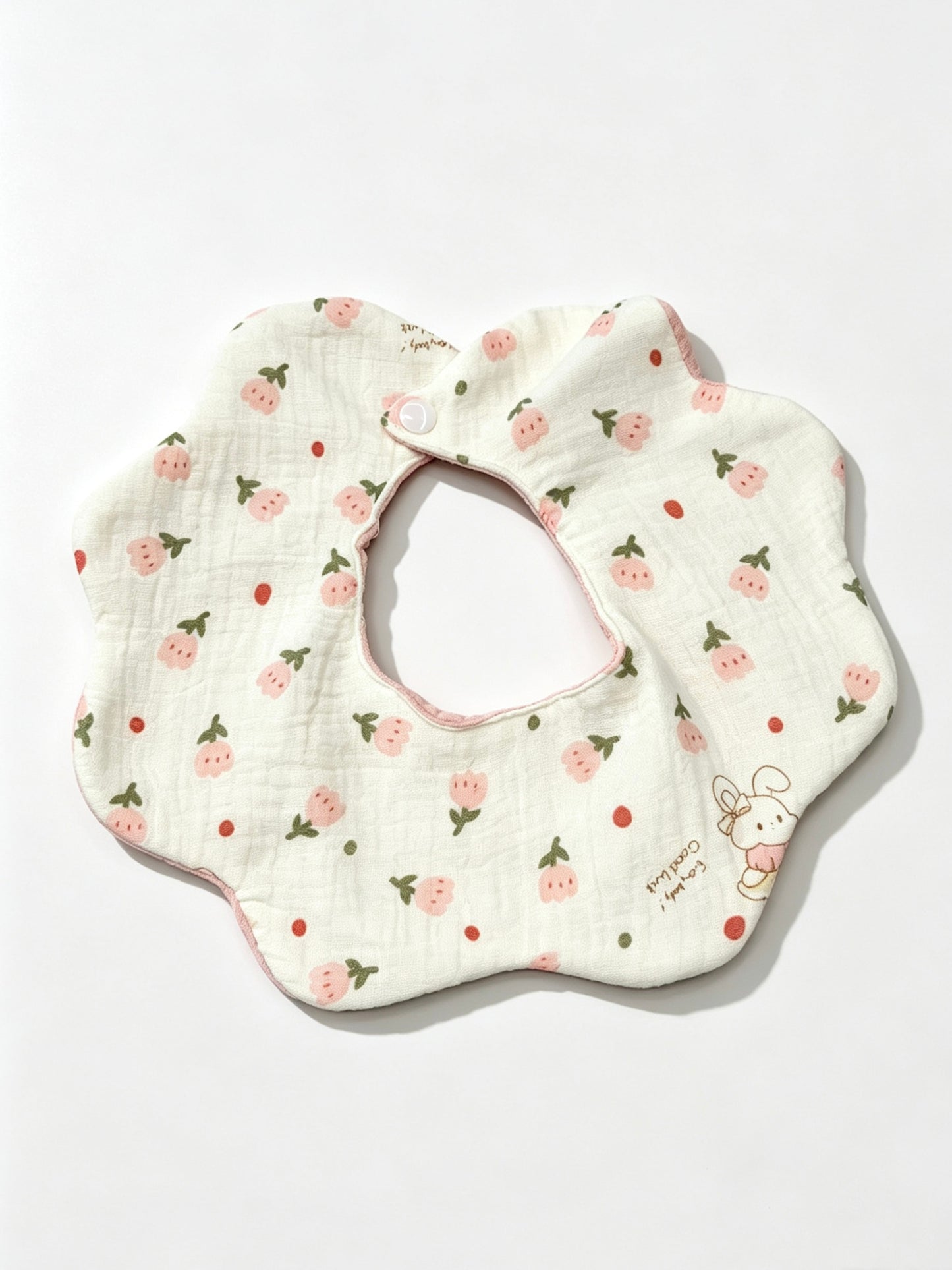 Kids Cotton Waterproof Stain-Resistant Garden Bunny Print Bib