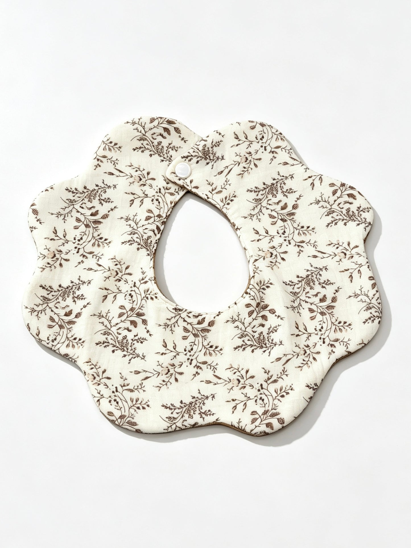 Kids Cotton Waterproof Stain-Resistant Hibiscus Print Bib