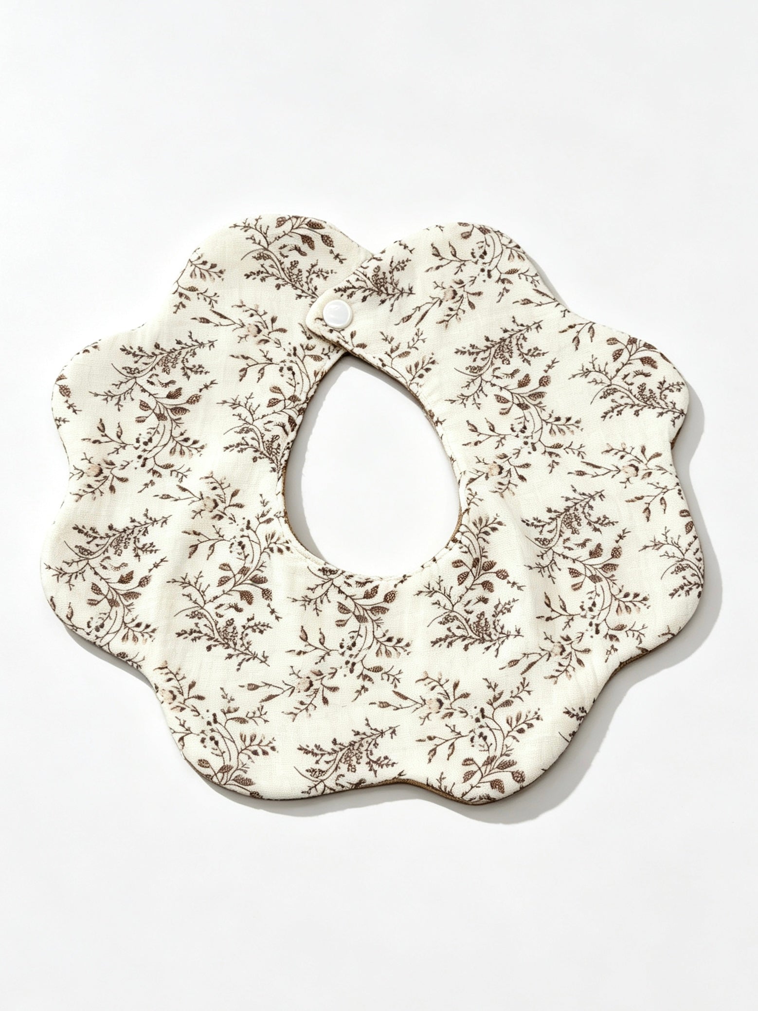 Kids Cotton Waterproof Stain-Resistant Hibiscus Print Bib