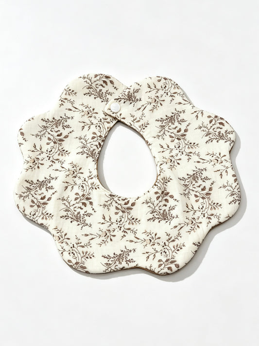 Kids Cotton Waterproof Stain-Resistant Hibiscus Print Bib