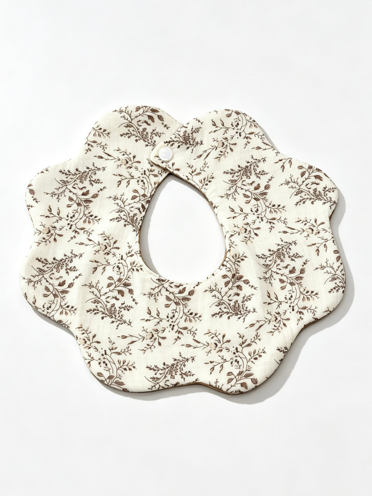 Kids Cotton Waterproof Stain-Resistant Hibiscus Print Bib