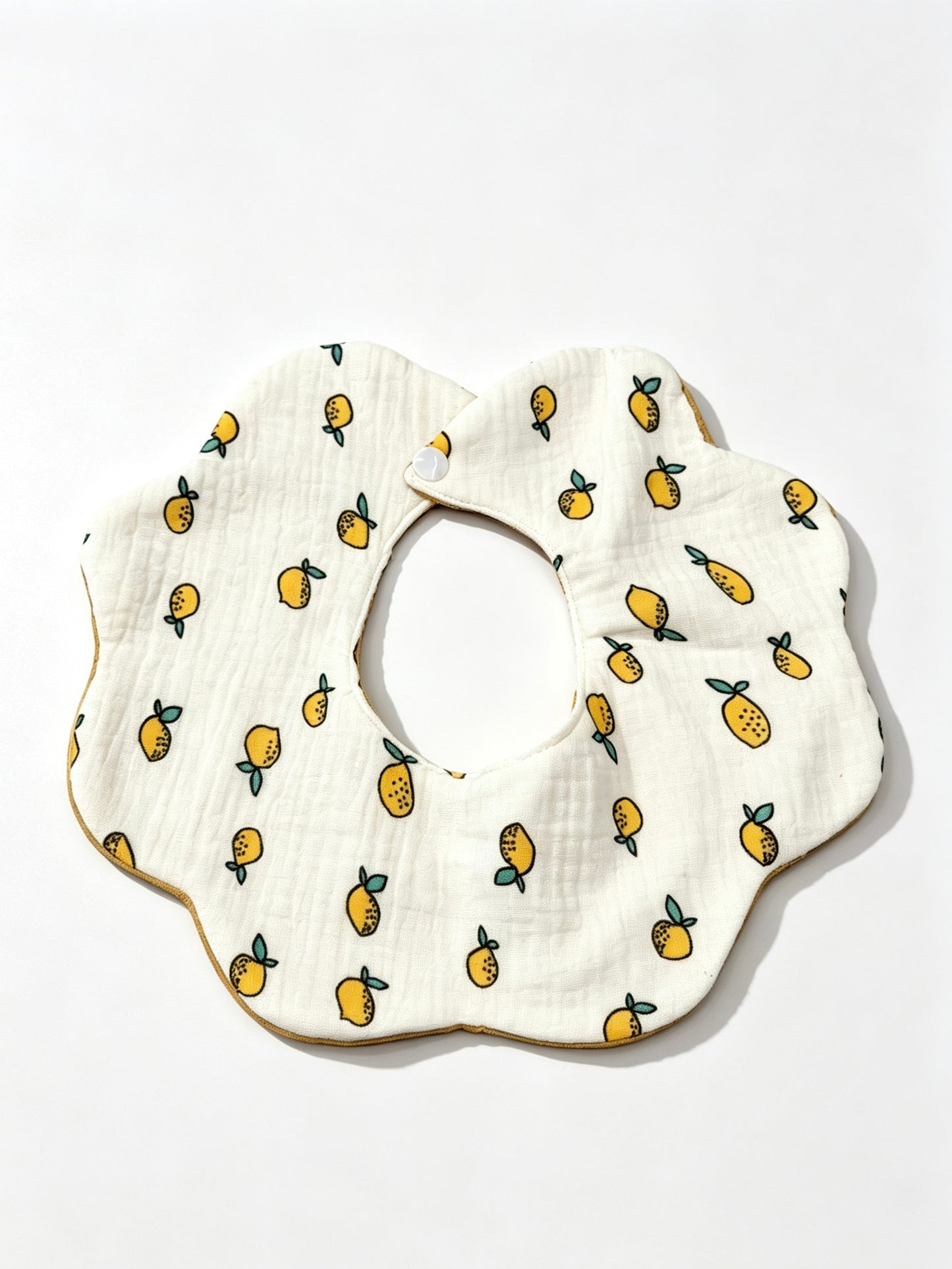 Kids Cotton Waterproof Stain-Resistant Lemon Print Bib