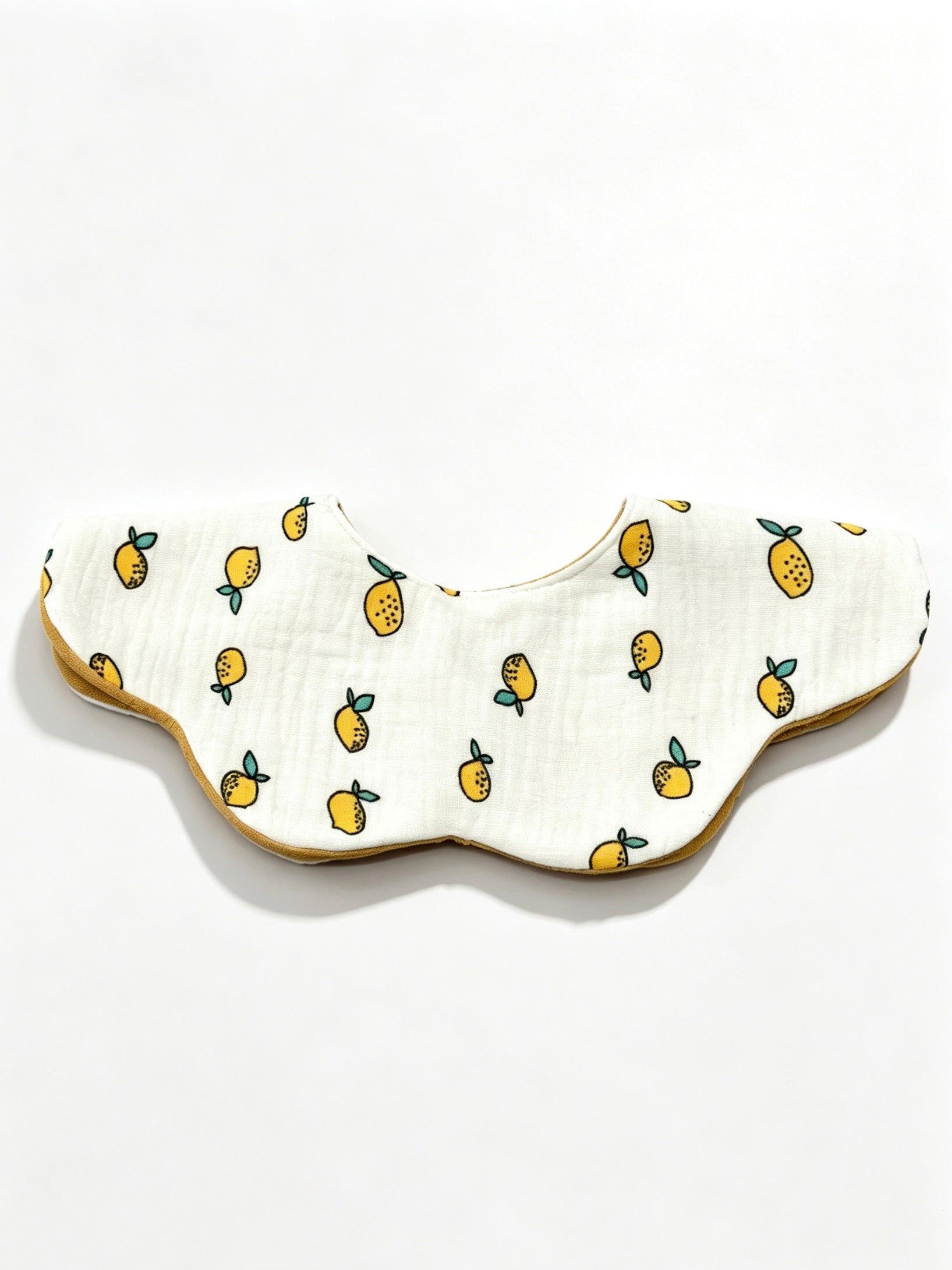 Kids Cotton Waterproof Stain-Resistant Lemon Print Bib
