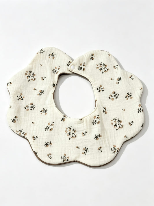 Kids Cotton Waterproof Stain-Resistant Little Flower Print Bib