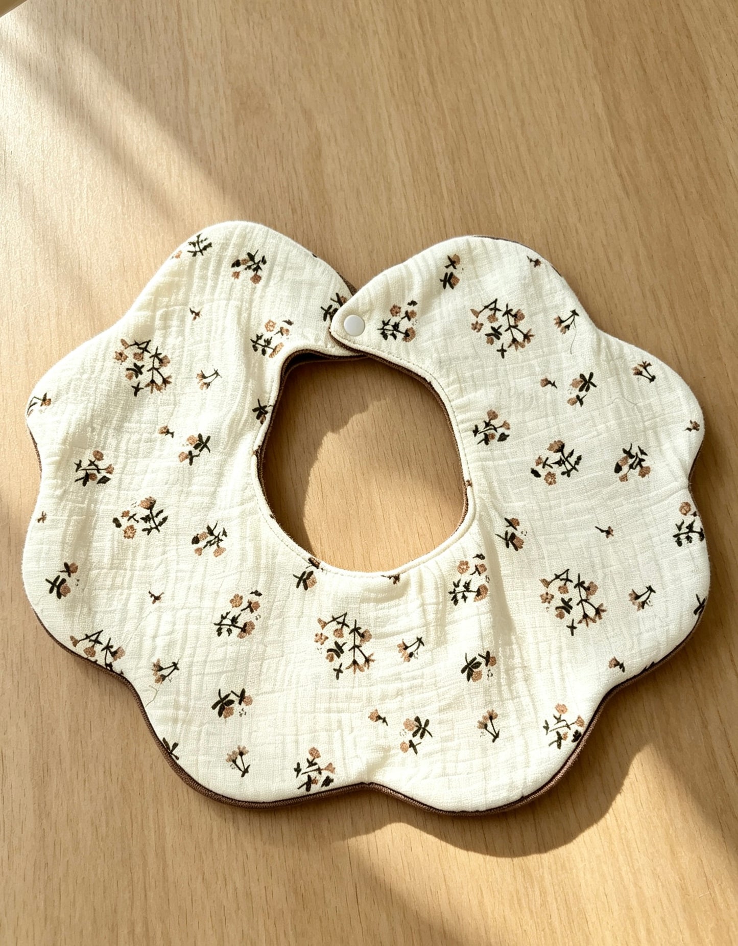 Kids Cotton Waterproof Stain-Resistant Little Flower Print Bib