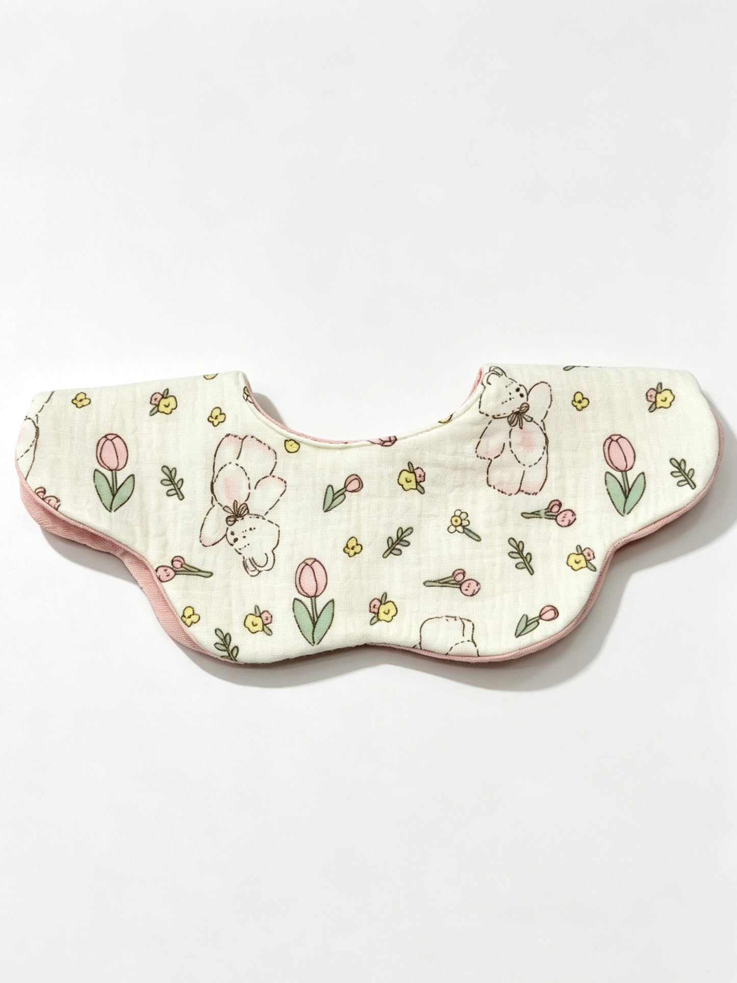 Kids Waterproof Bunny Print Bib Apron for Mealtime Clothing Protection