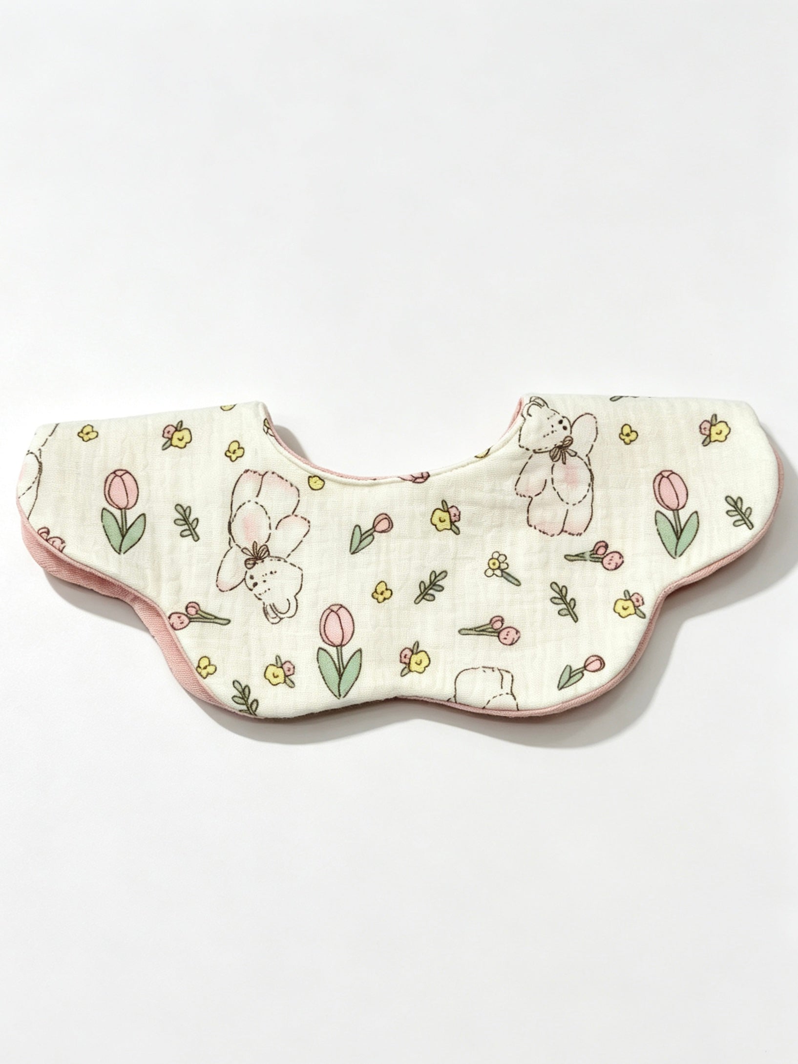 Kids Waterproof Bunny Print Bib Apron for Mealtime Clothing Protection