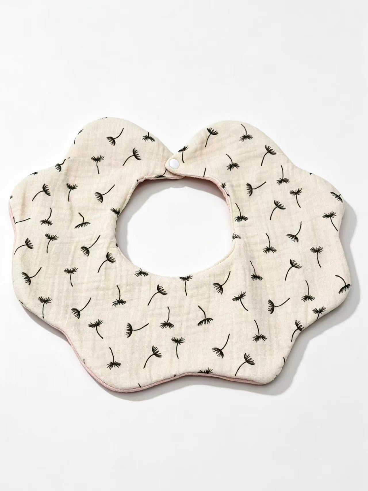Kids Waterproof Floral Print Bib Apron for Mealtime Protection